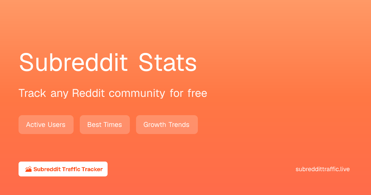 Subreddit Stats - Free Reddit Community Analytics | Subreddit Traffic